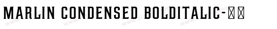 Marlin Condensed BoldItalic字体转换